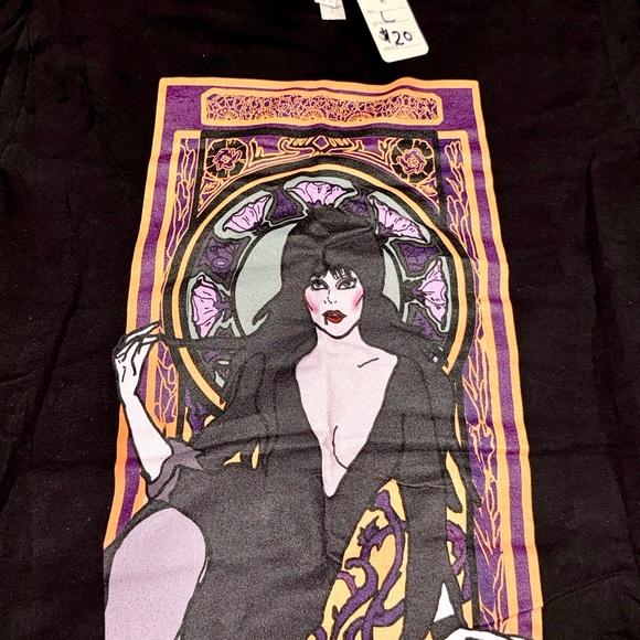 Bella Canvas Tops - Elvira Tarrot Card  T-Shirt- Size L